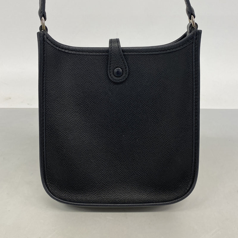 【6hd4044】エルメス ショルダーバッグ エヴリンTPM ヴォーエプソン ブラック シルバー金具 □H刻印【中古】レディース