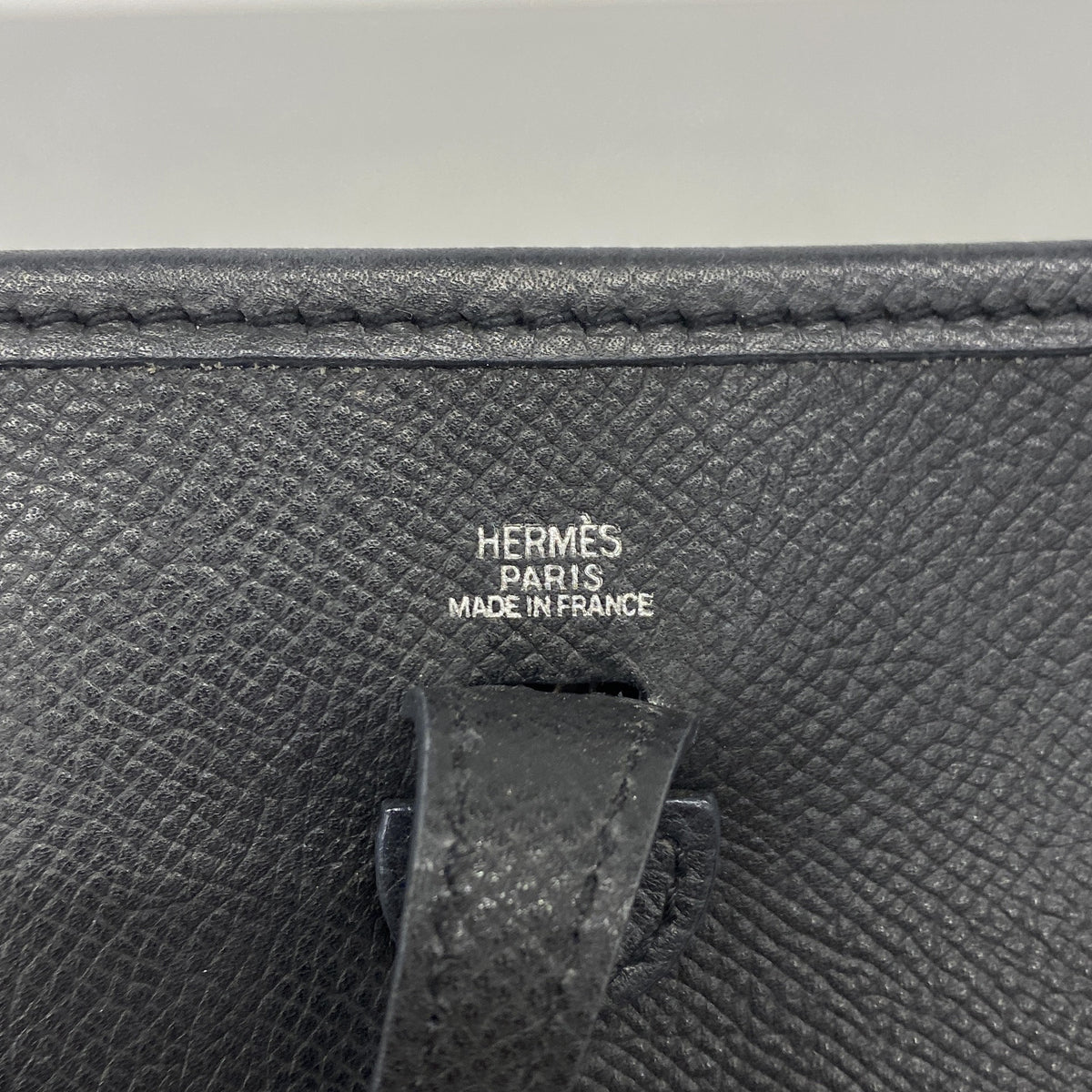 【6hd4044】エルメス ショルダーバッグ エヴリンTPM ヴォーエプソン ブラック シルバー金具 □H刻印【中古】レディース
