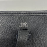 【6hd4044】エルメス ショルダーバッグ エヴリンTPM ヴォーエプソン ブラック シルバー金具 □H刻印【中古】レディース