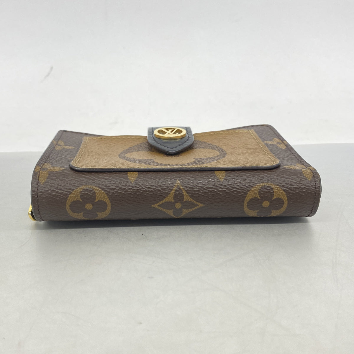 【6hd4051】ルイヴィトン 財布 モノグラム・ジャイアント リバース ポルトフォイユジュリエット M69432 ブラウン【中古】レディース