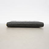 【6hd4061-k】シャネル 長財布 マトラッセ キャビアスキン ブラック ゴールド金具【中古】レディース