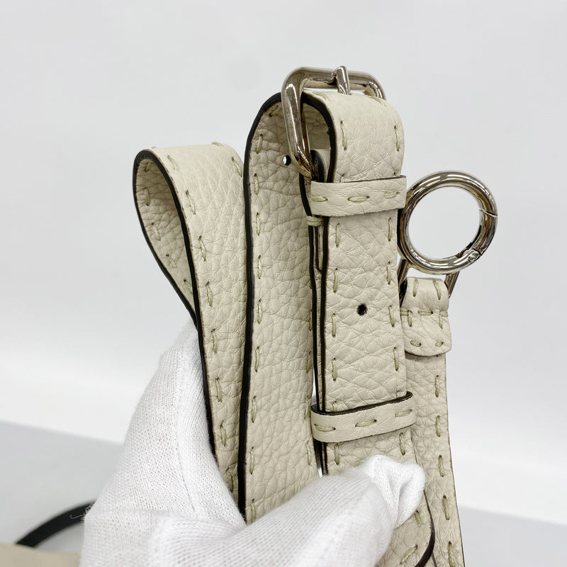 【6hd4067】フェンディ ハンドバッグ セレリア ピーカブー レザー ベージュ シルバー金具 2wayバッグ【中古】レディース