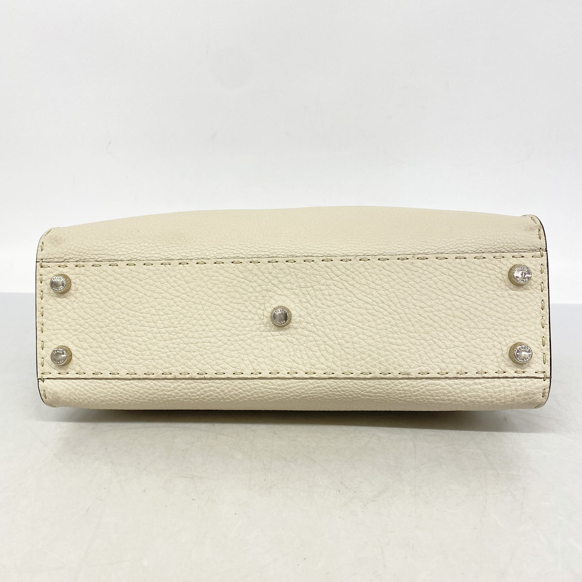 【6hd4067】フェンディ ハンドバッグ セレリア ピーカブー レザー ベージュ シルバー金具 2wayバッグ【中古】レディース
