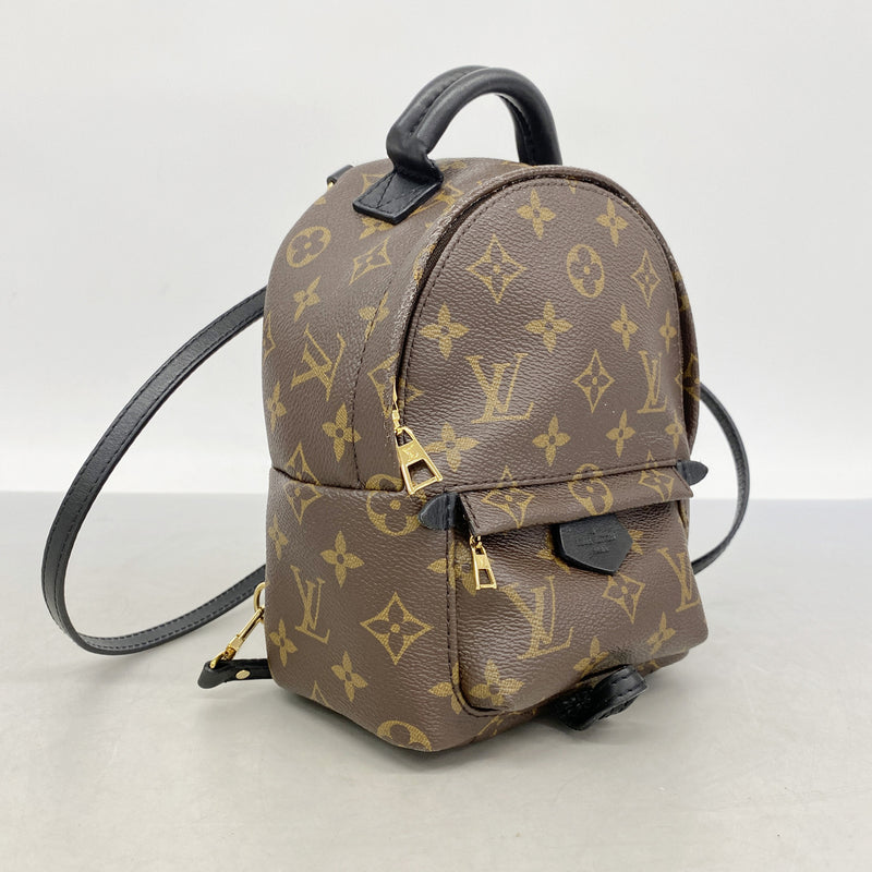【6hd4073-e】ルイヴィトン リュック・デイパック モノグラム パームスプリングスバックパックMINI M41562 ブラウン【中古】レディース