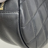 【6hd4078-e】シャネル ショルダーバッグ マトラッセ チェーンショルダー ラムスキン ブラック ゴールド金具【中古】レディース