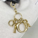 【6hd4088】クリスチャンディオール 財布 カナージュ レザー ブラック シャンパンゴールド金具【中古】レディース