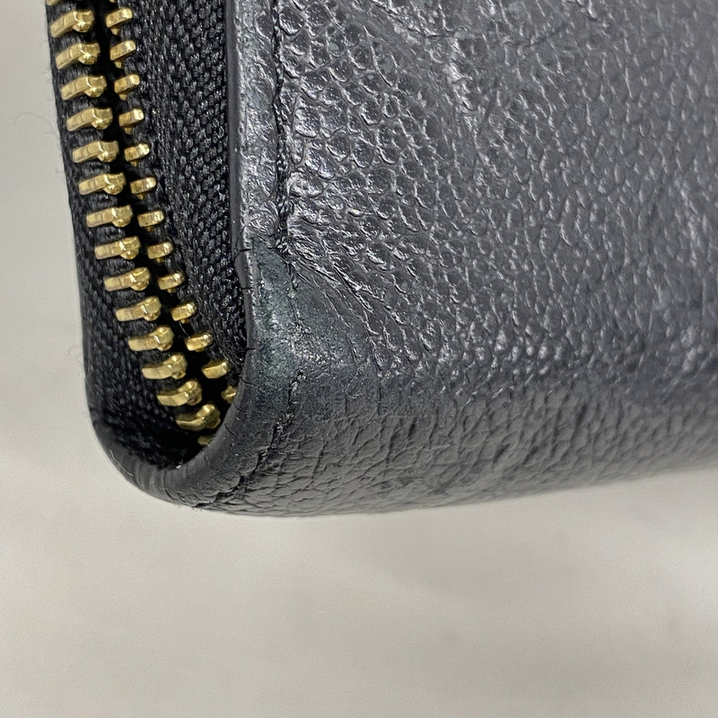 【6hd4094-k】ルイヴィトン 長財布 モノグラム・アンプラント ジッピーウォレット M61864 ノワール【中古】レディース