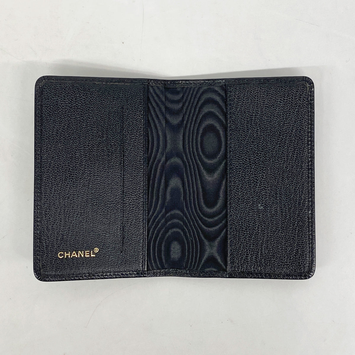 【6hd4097-k】シャネル 手帳カバー レザー ブラック ゴールド金具【中古】レディース