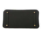 【6hd4098-g】エルメス ハンドバッグ バーキン30 トゴ ブラック ゴールド金具 G刻印【中古】レディース