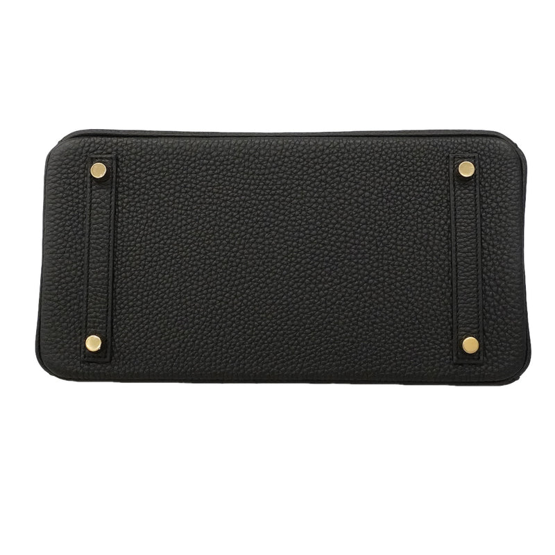 【6hd4098-g】エルメス ハンドバッグ バーキン30 トゴ ブラック ゴールド金具 G刻印【中古】レディース