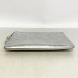 【6hd4100-k】シャネル クラッチバッグ ガブリエルドゥシャネル レザー シルバー ゴールド金具【中古】レディース