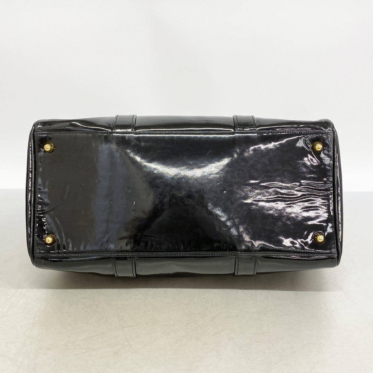 【6hd4101-k】シャネル ハンドバッグ パテントレザー ブラック ゴールド金具 2wayバッグ【中古】レディース
