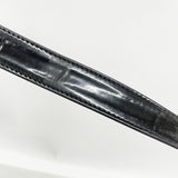 【6hd4101-k】シャネル ハンドバッグ パテントレザー ブラック ゴールド金具 2wayバッグ【中古】レディース