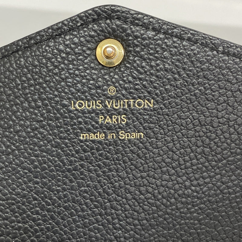 【6hd4106-k】ルイヴィトン 長財布 モノグラム・アンプラント バイカラー ポルトフォイユサラ M80496 ブラック ベージュ【中古】レディース