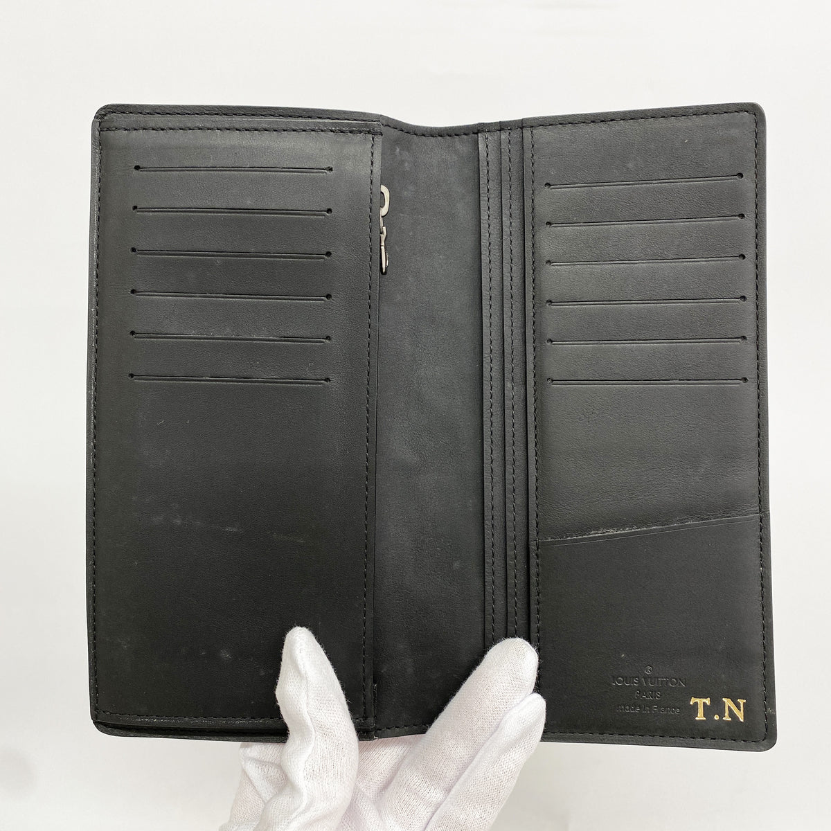 【6hd4116-k】ルイヴィトン 長財布 ダミエ・アンフィニ ポルトフォイユブラザ N63010 オニキス【中古】メンズ