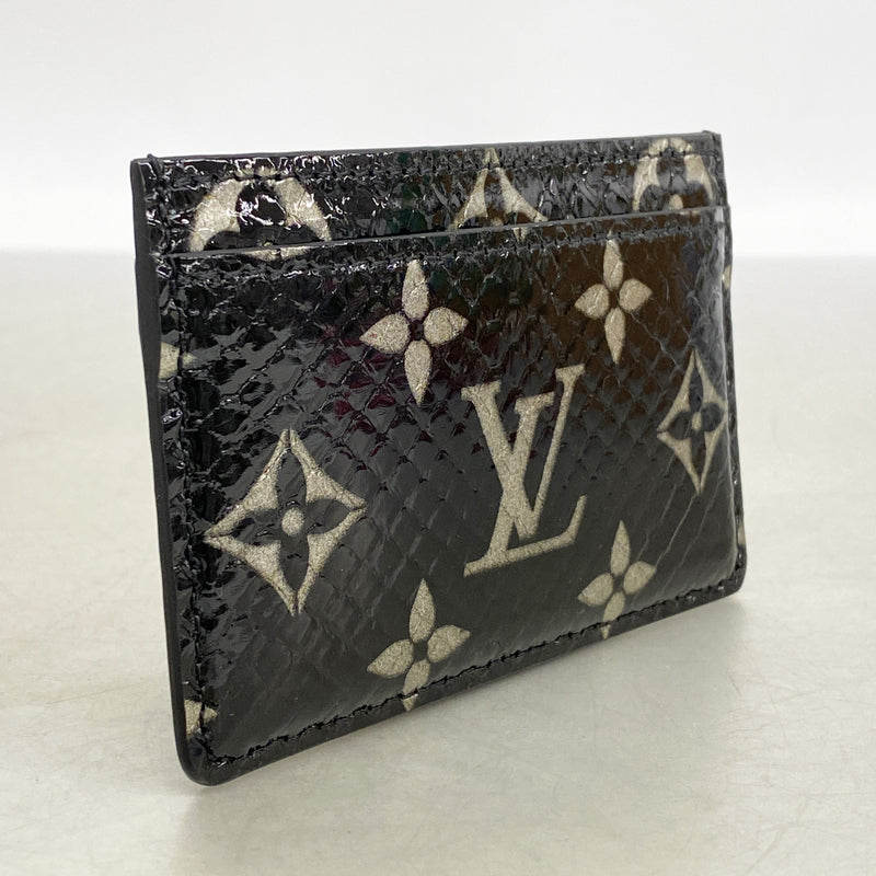 【6hd4126-k】ルイヴィトン カードケース ポルトカルトサーンプル N97660 パイソン ノワール【中古】メンズ レディース ユニセックス