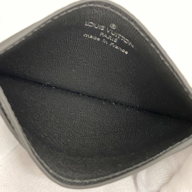 【6hd4126-k】ルイヴィトン カードケース ポルトカルトサーンプル N97660 パイソン ノワール【中古】メンズ レディース ユニセックス