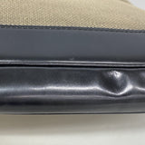 【6hd4131-k】グッチ ショルダーバッグ ジャッキー 001 3306 キャンバス ブラウン ブラック ゴールド金具【中古】レディース