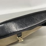 【6hd4131-k】グッチ ショルダーバッグ ジャッキー 001 3306 キャンバス ブラウン ブラック ゴールド金具【中古】レディース