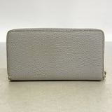 【6hd4134-k】グッチ 長財布 GGマーモント 456117 レザー グレー シルバー金具【中古】レディース