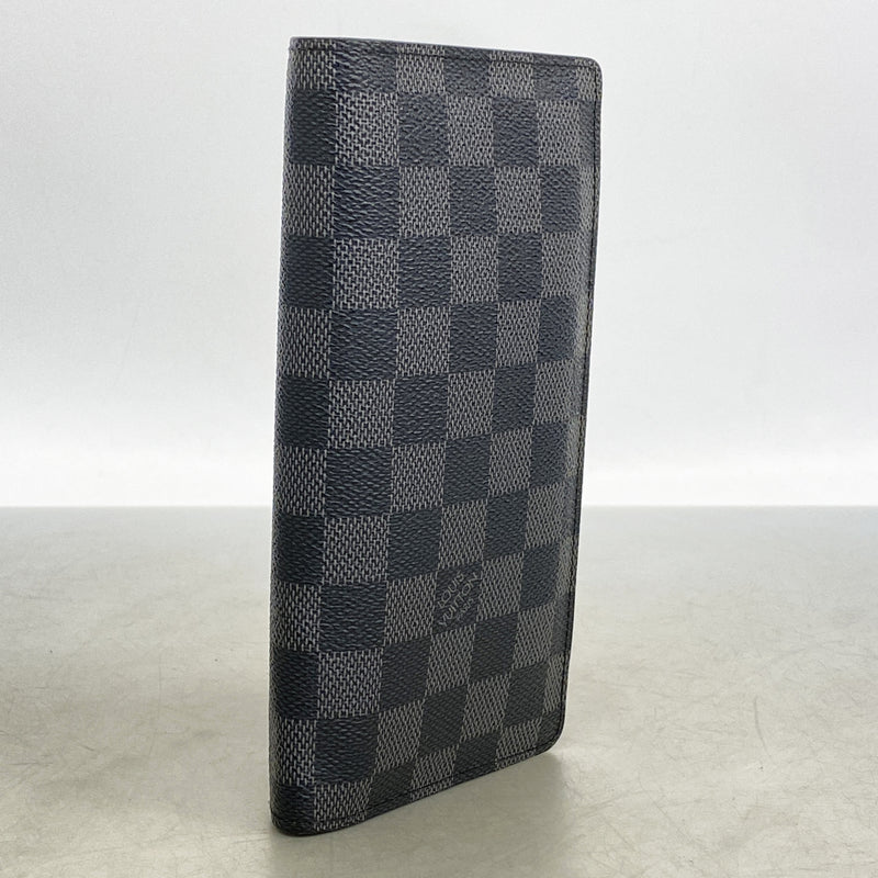 【6hd4137-k】ルイヴィトン 長財布 ダミエ・グラフィット ポルトフォイユブラザ N62665 ブラック【中古】メンズ