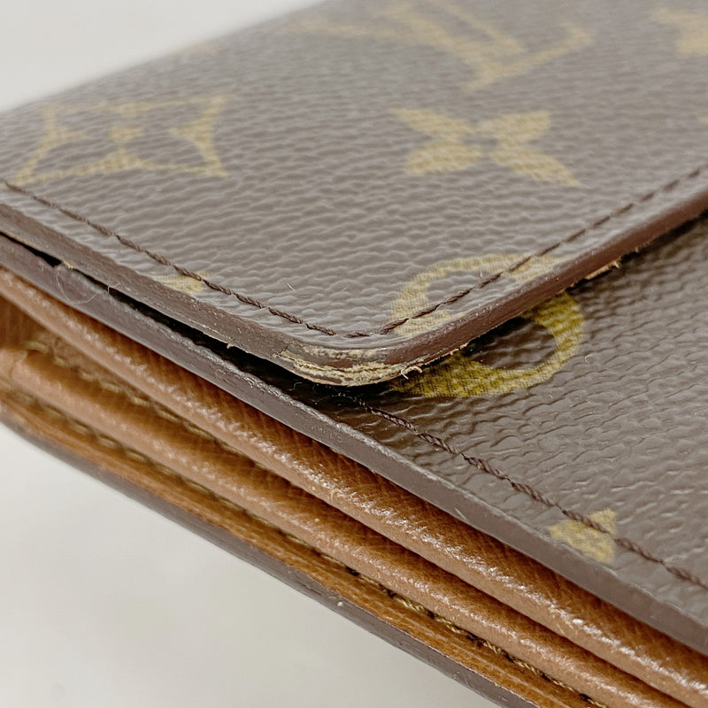【6hd4148】ルイヴィトン 長財布 モノグラム ポシェットポルトモネクレディ M61725 ブラウン【中古】レディース