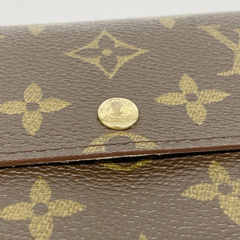 【6hd4148】ルイヴィトン 長財布 モノグラム ポシェットポルトモネクレディ M61725 ブラウン【中古】レディース