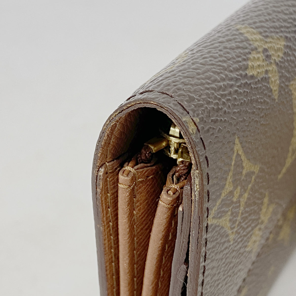 【6hd4148】ルイヴィトン 長財布 モノグラム ポシェットポルトモネクレディ M61725 ブラウン【中古】レディース