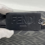 【6hd4151】フェンディ ポーチ PVC グレー ブラック シルバー金具【中古】メンズ