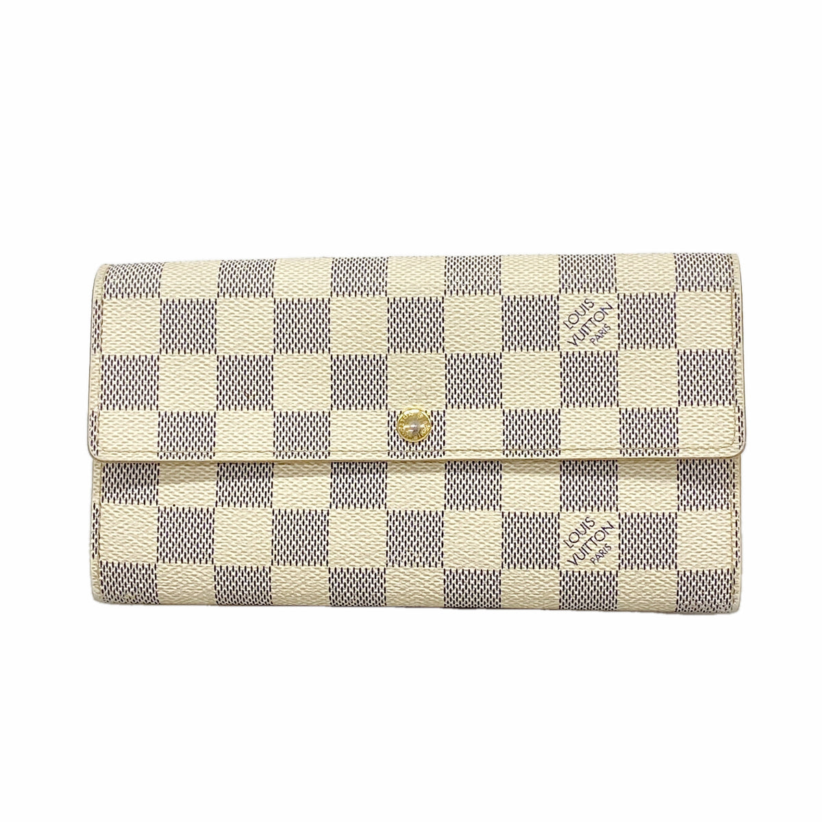【6hd4167】ルイヴィトン 長財布 ダミエ・アズール ポルトフォイユサラ N61735 ホワイト【中古】レディース