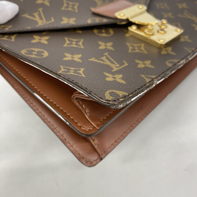 【6hd4174】ルイヴィトン ハンドバッグ モノグラム コンコルド M51190 ブラウン【中古】レディース