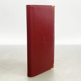 【6hd4188】カルティエ 長財布 マスト レザー ボルドー ゴールド金具【中古】メンズ