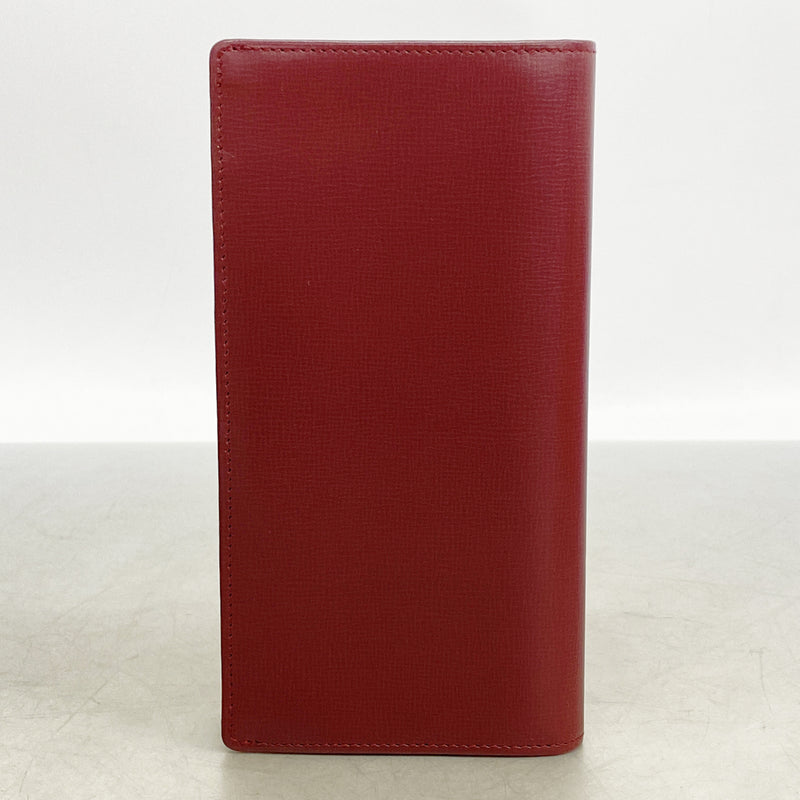 【6hd4188】カルティエ 長財布 マスト レザー ボルドー ゴールド金具【中古】メンズ