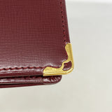 【6hd4188】カルティエ 長財布 マスト レザー ボルドー ゴールド金具【中古】メンズ
