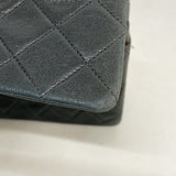 【6hd4202】シャネル ショルダーバッグ マトラッセ Wフラップ Wチェーン ラムスキン ブラック ゴールド金具【中古】レディース
