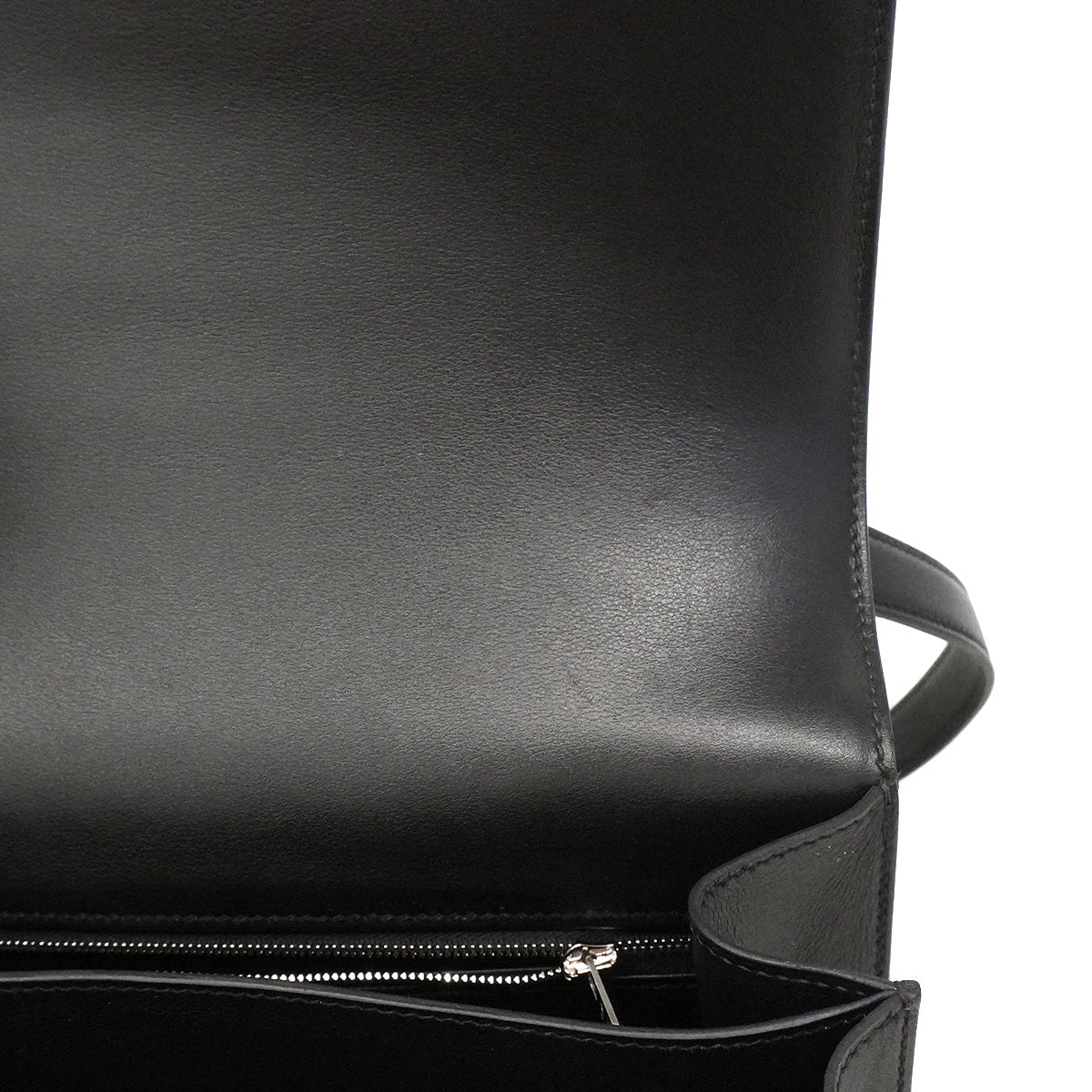 【6hd4212】エルメス ショルダーバッグ コンスタンス23 スイフト トワルドゥキャンプ ブラック シルバー金具 C刻印【中古】レディース
