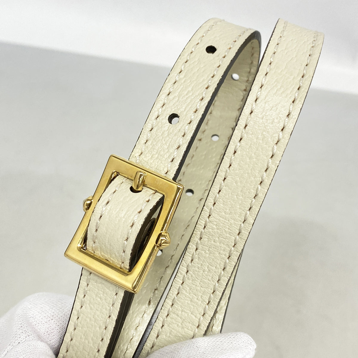 【6hd4217-k】グッチ ショルダーバッグ オフィディア 719881 レザー アイボリー ゴールド金具【中古】レディース