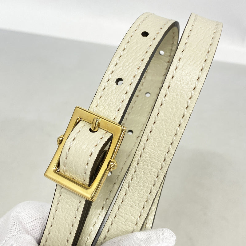 【6hd4217-k】グッチ ショルダーバッグ オフィディア 719881 レザー アイボリー ゴールド金具【中古】レディース