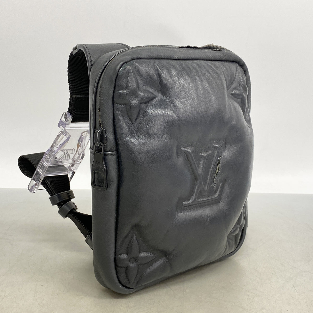 【6hd4218-k】ルイヴィトン ボディバッグ アシンメトリカルスリングバッグ M68773 ブラック【中古】メンズ