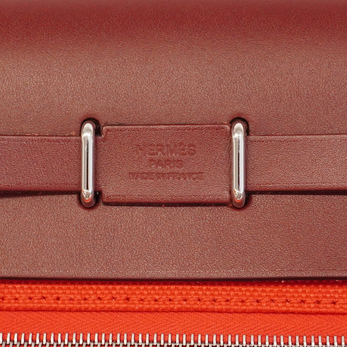 【6hd4228】エルメス ショルダーバッグ エールバッグジップPM トワルミリタリー ルージュラデュー シルバー金具 K刻印【中古】レディース