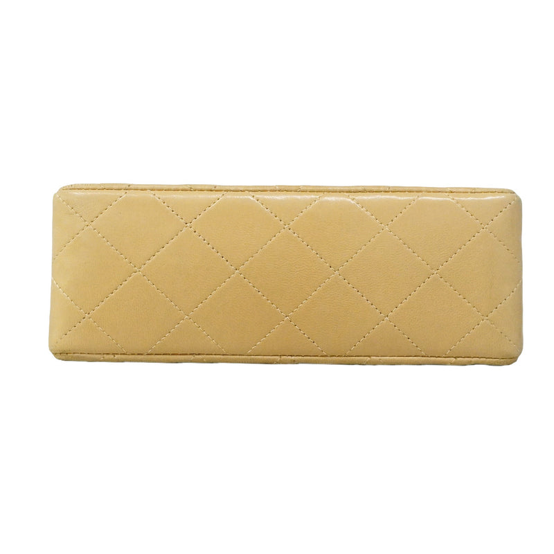 【6hd4230】シャネル ショルダーバッグ ミニマトラッセ チェーンショルダー ラムスキン ベージュ ゴールド金具【中古】レディース