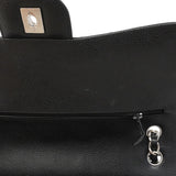 【6hd4231】シャネル ショルダーバッグ デカマトラッセ Wフラップ Wチェーン キャビアスキン ブラック シルバー金具【中古】レディース