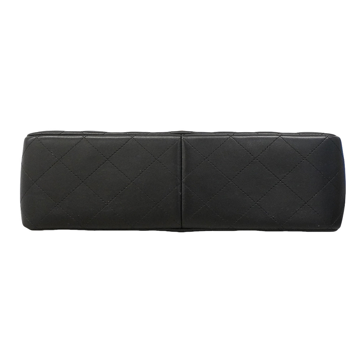 【6hd4232】シャネル ショルダーバッグ デカマトラッセ Wフラップ Wチェーン ラムスキン ブラック ゴールド金具【中古】レディース
