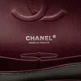 【6hd4234】シャネル ショルダーバッグ マトラッセ Wフラップ Wチェーン キャビアスキン ブラック シルバー金具【中古】レディース
