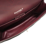 【6hd4235】シャネル ショルダーバッグ デカマトラッセ Wフラップ Wチェーン ラムスキン ブラック シルバー金具【中古】レディース