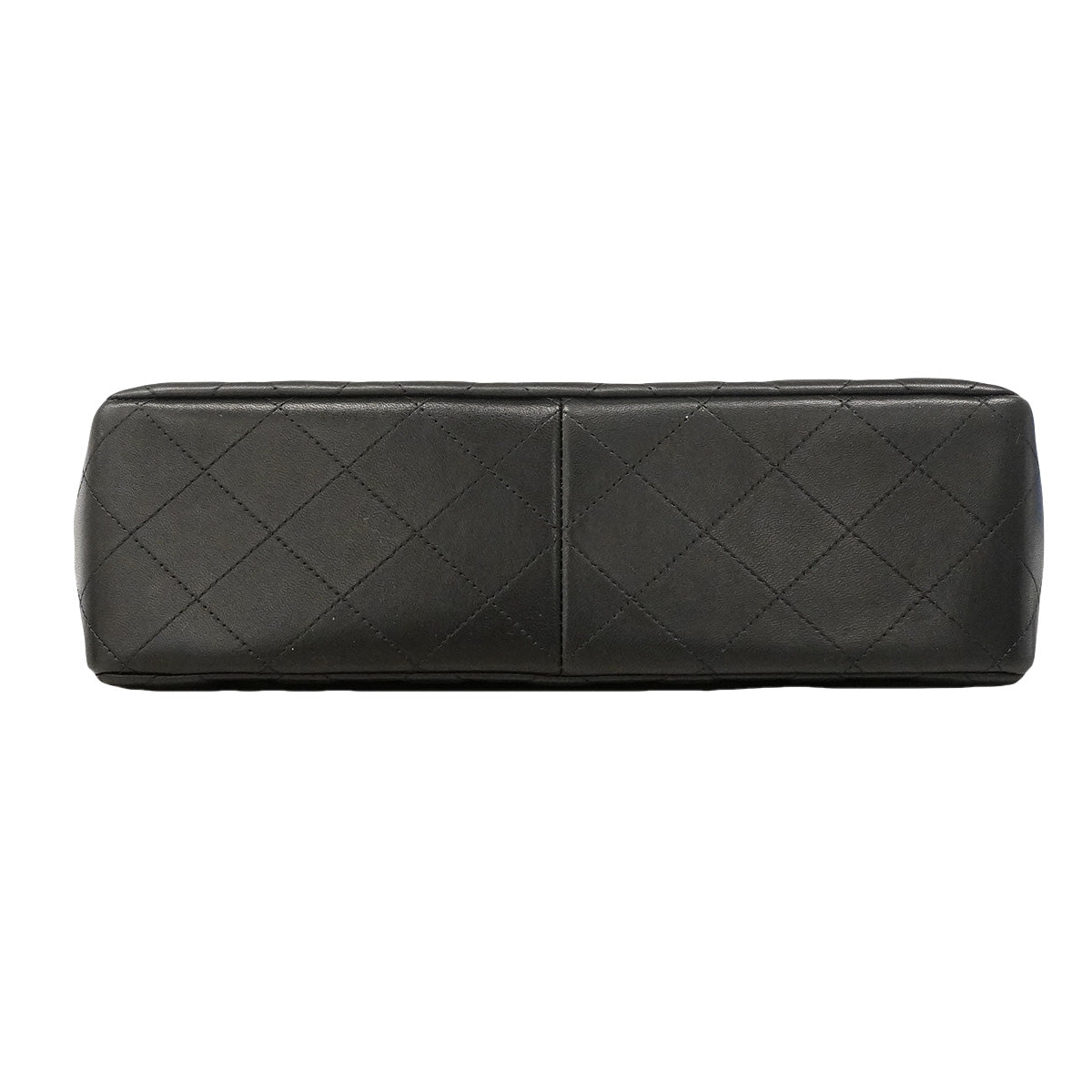 【6hd4235】シャネル ショルダーバッグ デカマトラッセ Wフラップ Wチェーン ラムスキン ブラック シルバー金具【中古】レディース