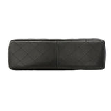 【6hd4235】シャネル ショルダーバッグ デカマトラッセ Wフラップ Wチェーン ラムスキン ブラック シルバー金具【中古】レディース