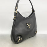 【6hd4240-k】グッチ ショルダーバッグ アビー 130738 レザー ブラック シャンパンゴールド金具【中古】レディース