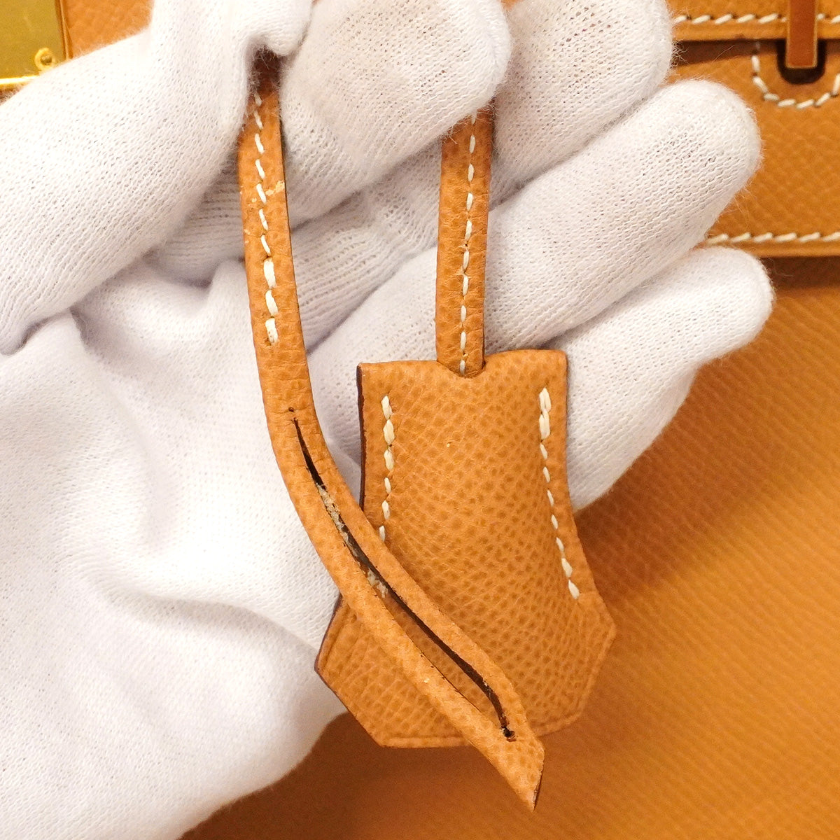 【6hd4249】エルメス ハンドバッグ バーキン40 クシュベル ナチュラル ゴールド金具 □J刻印【中古】レディース