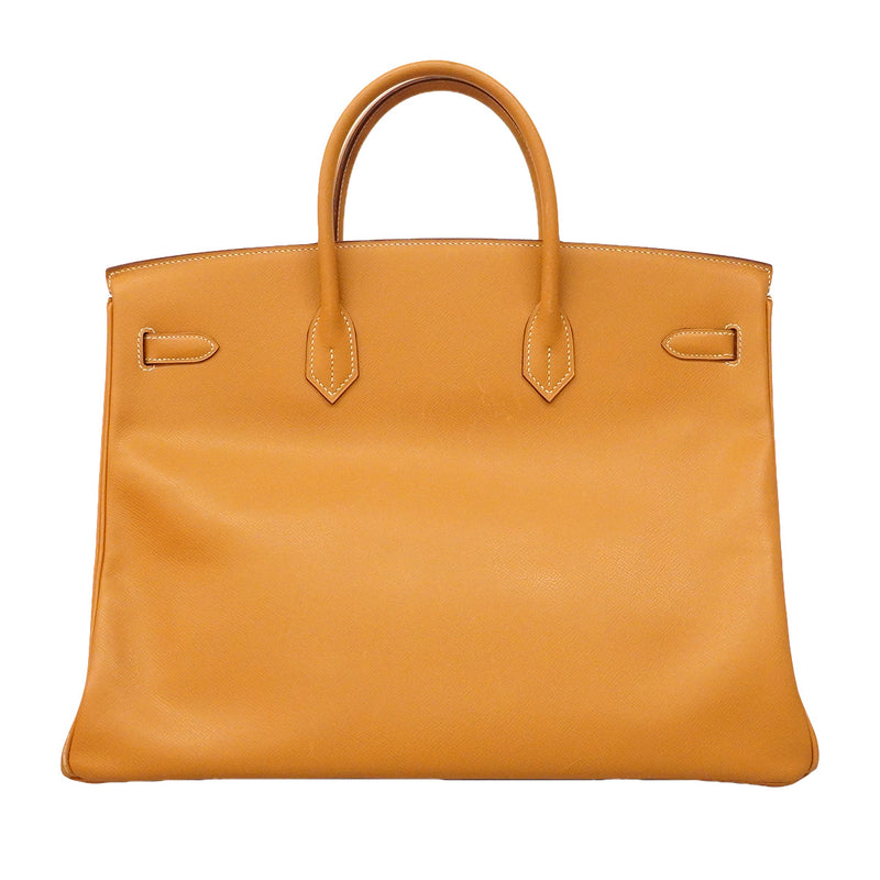 【6hd4249】エルメス ハンドバッグ バーキン40 クシュベル ナチュラル ゴールド金具 □J刻印【中古】レディース